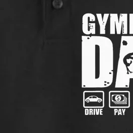 Unny Gymnast Dad Proud Gymnastics Father Humor Fathers Day Dry Zone Grid Performance Polo