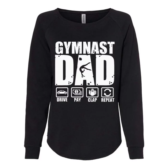 Unny Gymnast Dad Proud Gymnastics Father Humor Fathers Day Womens California Wash Sweatshirt