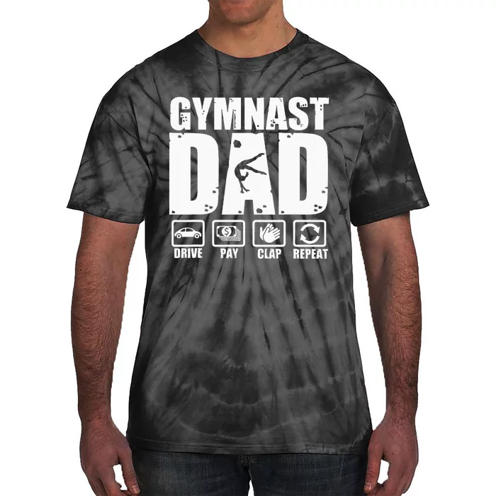 Unny Gymnast Dad Proud Gymnastics Father Humor Fathers Day Tie-Dye T-Shirt