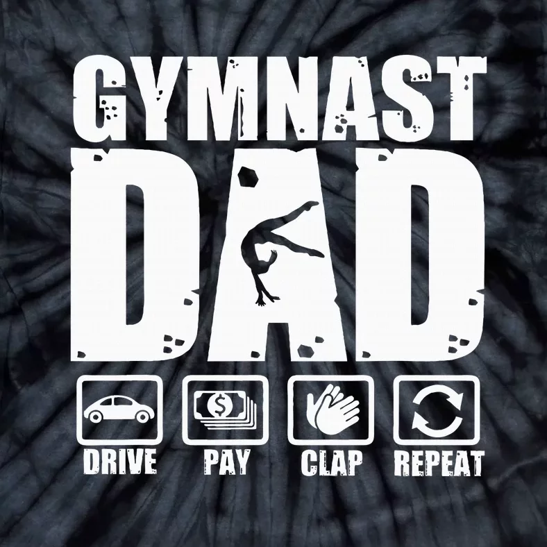 Unny Gymnast Dad Proud Gymnastics Father Humor Fathers Day Tie-Dye T-Shirt