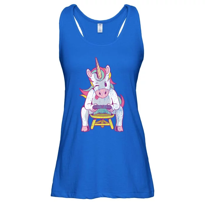 Unicorn Gift For Gamer Cute Gift Ladies Essential Flowy Tank