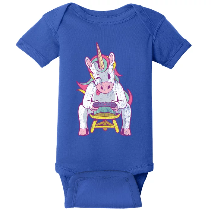 Unicorn Gift For Gamer Cute Gift Baby Bodysuit