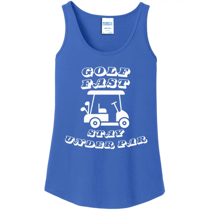 Unisex Golf Fast Stay Under Par Golf Cart Golf Tee Ladies Essential Tank