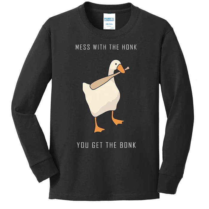 Untitled Goose Game Funny Family Gaming Kids Long Sleeve Shirt