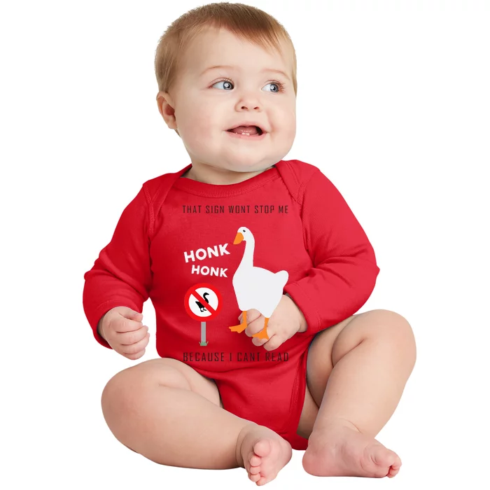 Untitled Goose Game Funny Baby Long Sleeve Bodysuit