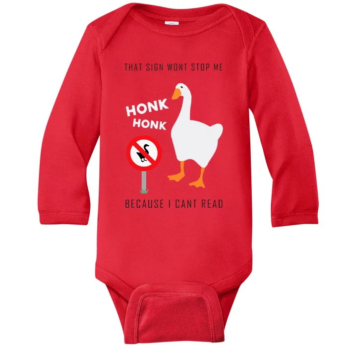 Untitled Goose Game Funny Baby Long Sleeve Bodysuit