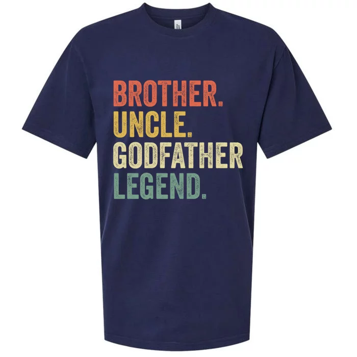 Uncle Godfather Gift Christmas Funny Gift From God Funny Great Gift Sueded Cloud Jersey T-Shirt