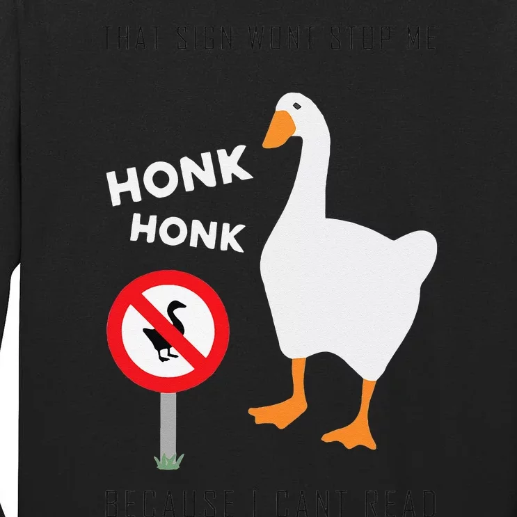 Untitled Goose Game Funny Tall Long Sleeve T-Shirt