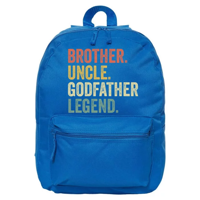 Uncle Godfather Gift Christmas Funny Gift From God Funny Gift 16 in Basic Backpack