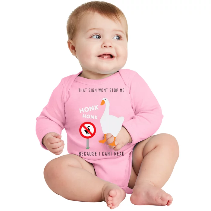 Untitled Goose Game Funny Baby Long Sleeve Bodysuit