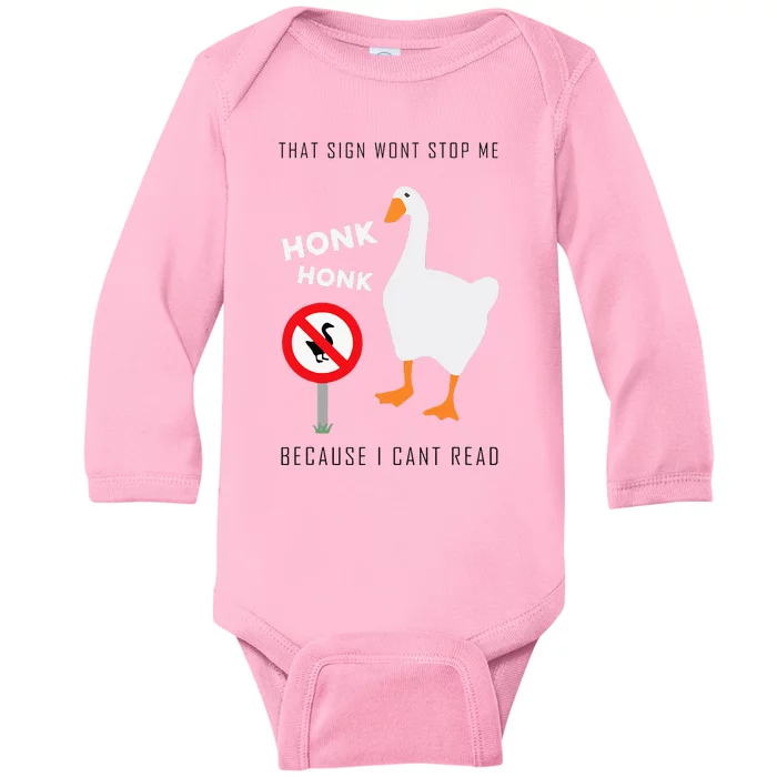 Untitled Goose Game Funny Baby Long Sleeve Bodysuit