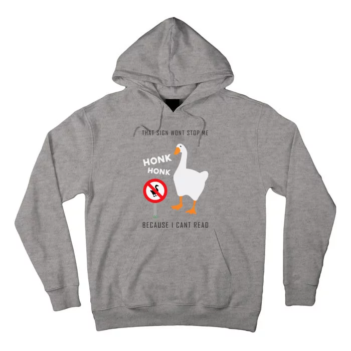 Untitled Goose Game Funny Tall Hoodie