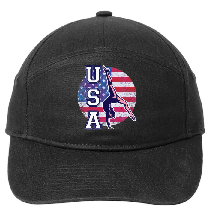 Usa Gymnast Gymnastics Team Athlete American Flag 7-Panel Snapback Hat