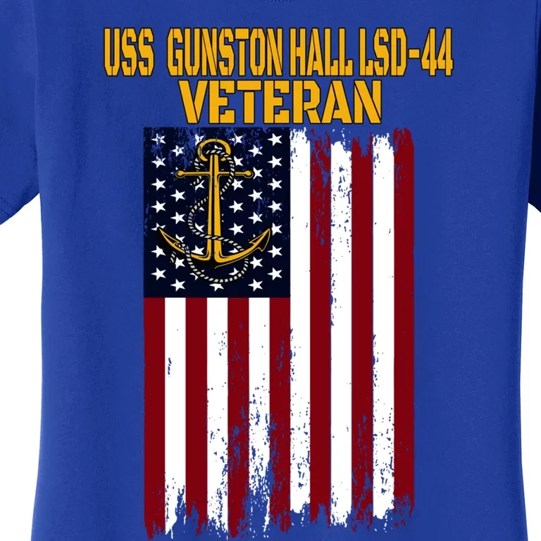 Uss Gunston Hall Lsd44 Dock Landing Ship Veteran Father Day Gift Women's T-Shirt