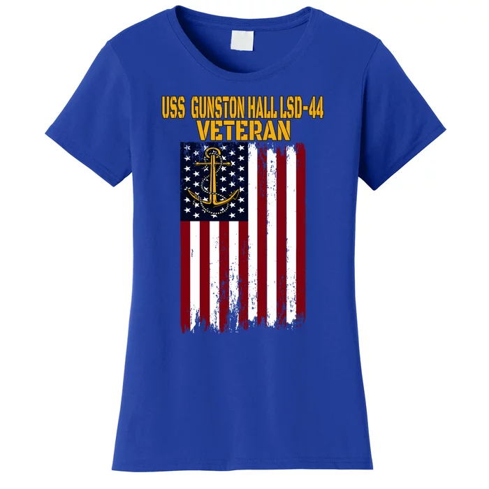 Uss Gunston Hall Lsd44 Dock Landing Ship Veteran Father Day Gift Women's T-Shirt