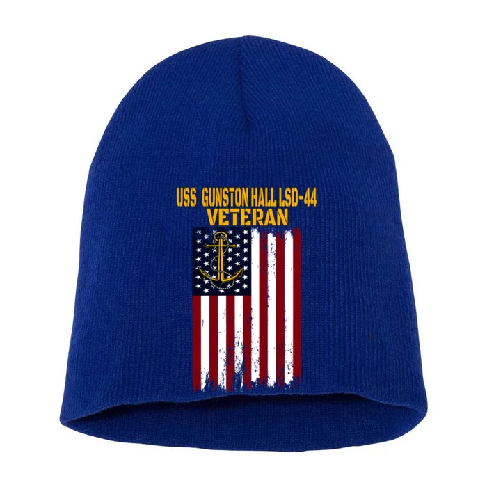 Uss Gunston Hall Lsd44 Dock Landing Ship Veteran Father Day Gift Short Acrylic Beanie