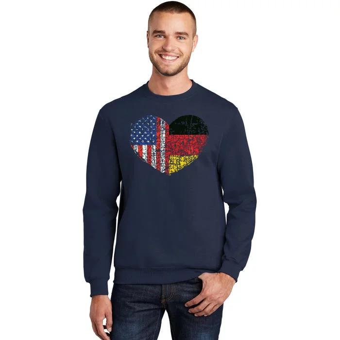 USA Germany Heart Dual Citizenship Tall Sweatshirt