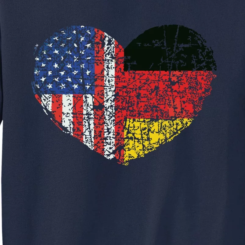 USA Germany Heart Dual Citizenship Tall Sweatshirt