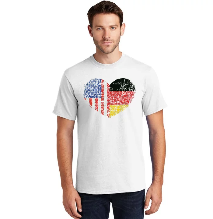 USA Germany Heart Dual Citizenship Tall T-Shirt