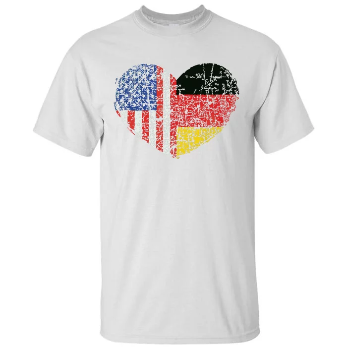 USA Germany Heart Dual Citizenship Tall T-Shirt