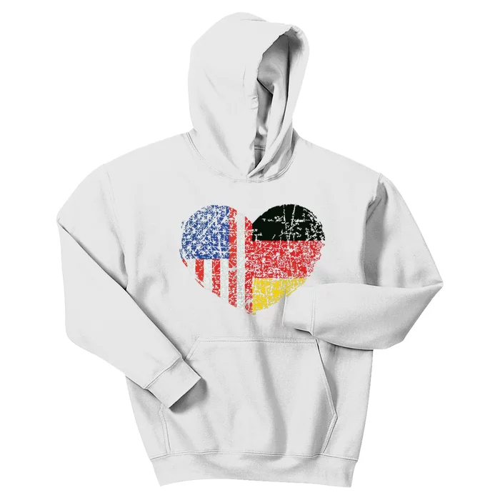 USA Germany Heart Dual Citizenship Kids Hoodie