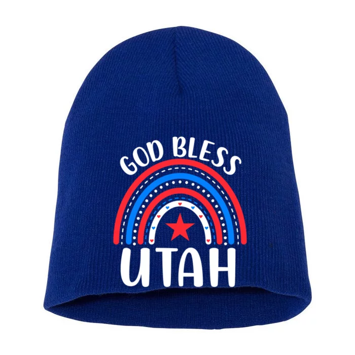 Utah Gift I Love Utah Usa Cool Gift Short Acrylic Beanie