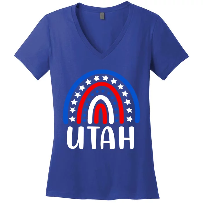 Utah Gift I Love Utah Usa Gift Women's V-Neck T-Shirt