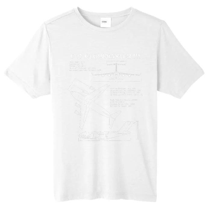 USAF Globemaster III C17 Blueprint transport ChromaSoft Performance T-Shirt