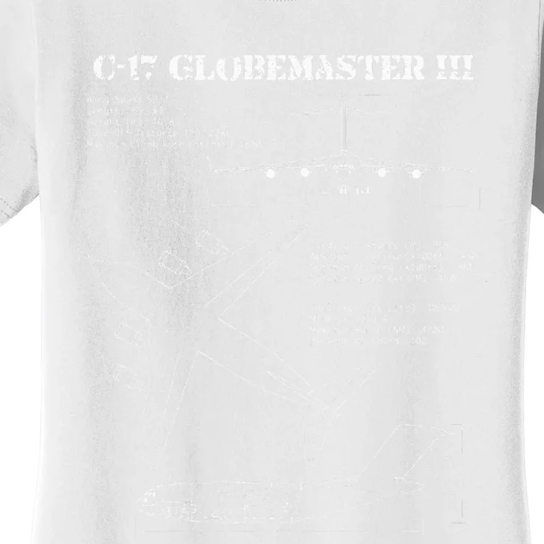 USAF Globemaster III C17 Blueprint transport Women's T-Shirt