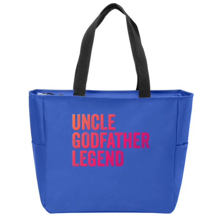 Uncle Godfather Legend Funny Gift Favorite Best Uncle Gift Zip Tote Bag