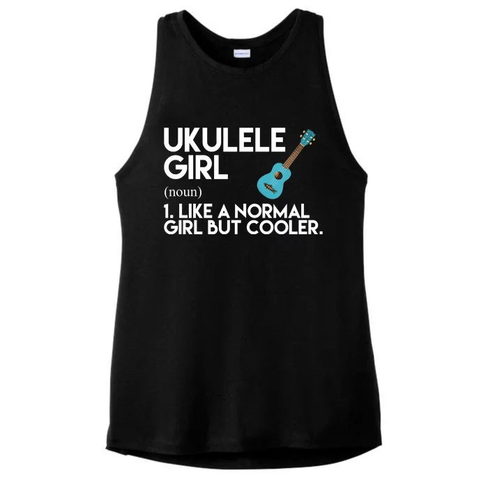 Ukulele Girl Like A Norm Girl But Cooler Ladies Tri-Blend Wicking Tank