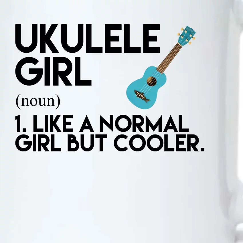 Ukulele Girl Like A Norm Girl But Cooler Black Color Changing Mug