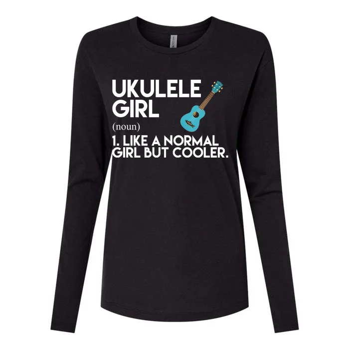 Ukulele Girl Like A Norm Girl But Cooler Womens Cotton Relaxed Long Sleeve T-Shirt