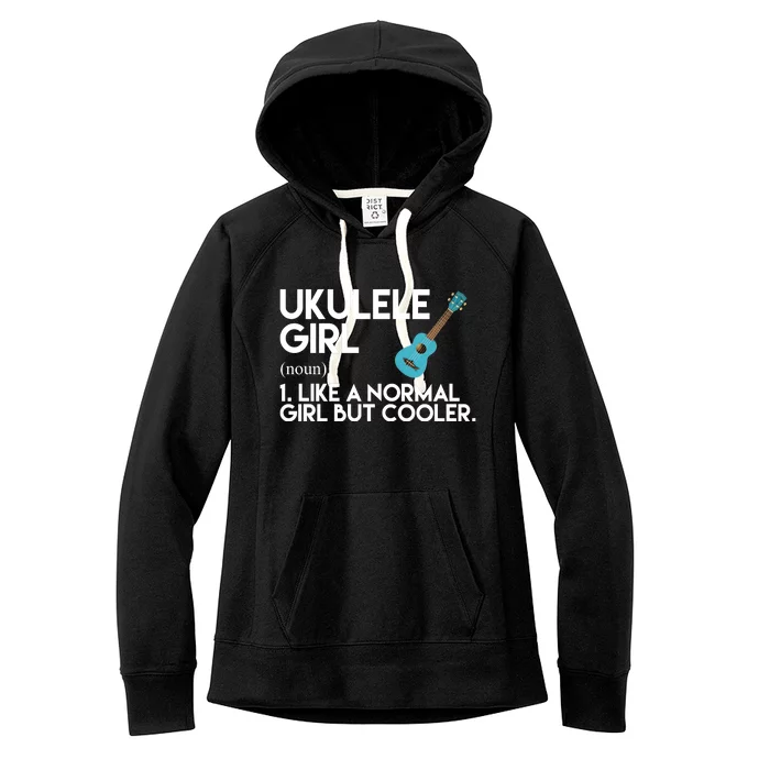 Ukulele Girl Like A Norm Girl But Cooler Women's Fleece Hoodie