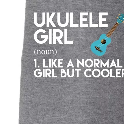 Ukulele Girl Like A Norm Girl But Cooler Doggie 3-End Fleece Hoodie