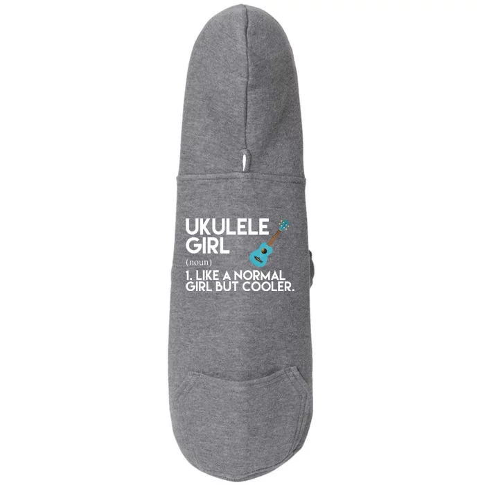 Ukulele Girl Like A Norm Girl But Cooler Doggie 3-End Fleece Hoodie