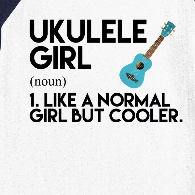 Ukulele Girl Like A Norm Girl But Cooler Baseball Sleeve Shirt