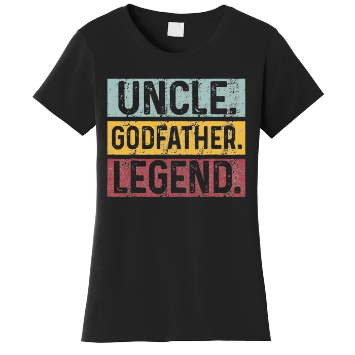 Uncle Godfather Legend Vintage Happy Fathers Day Gift Women's T-Shirt