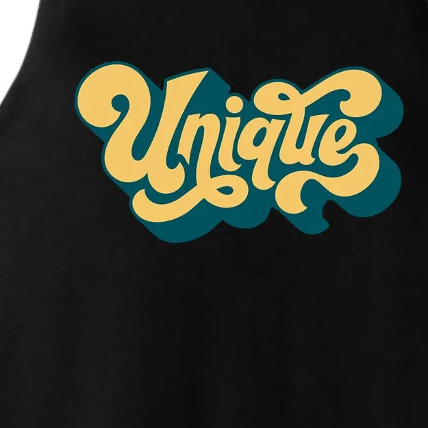 Unique Graffiti Logo One Of A Kind Ladies Tri-Blend Wicking Tank