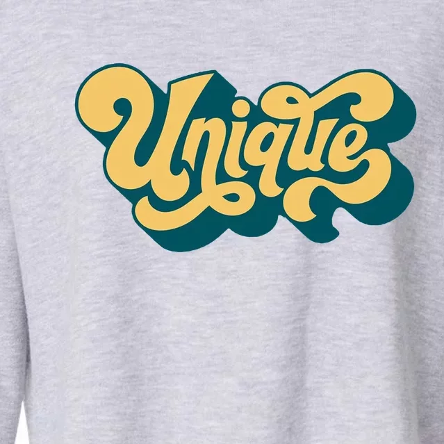 Unique Graffiti Logo One Of A Kind Cropped Pullover Crew