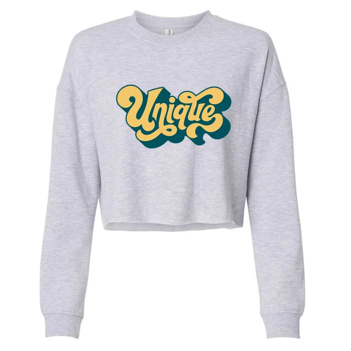 Unique Graffiti Logo One Of A Kind Cropped Pullover Crew