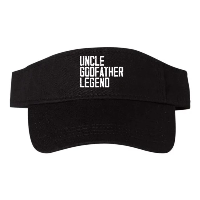 Uncle Godfather Legend Niece Nephew Aunt Brother Mother Dad Valucap Bio-Washed Visor