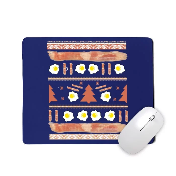 Ugly Bacon And Eggs Christmas Sweater Mousepad