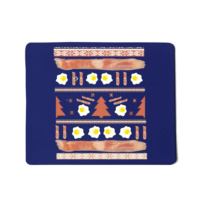 Ugly Bacon And Eggs Christmas Sweater Mousepad