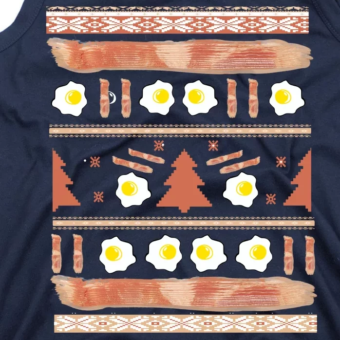 Ugly Bacon And Eggs Christmas Sweater Tank Top