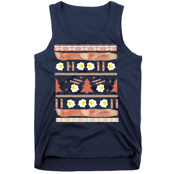 Ugly Bacon And Eggs Christmas Sweater Tank Top