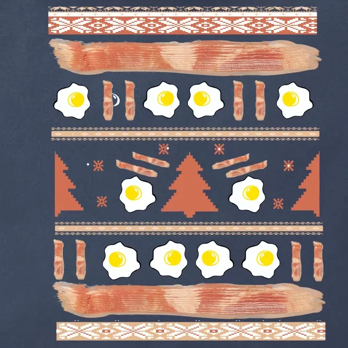 Ugly Bacon And Eggs Christmas Sweater Zip Tote Bag