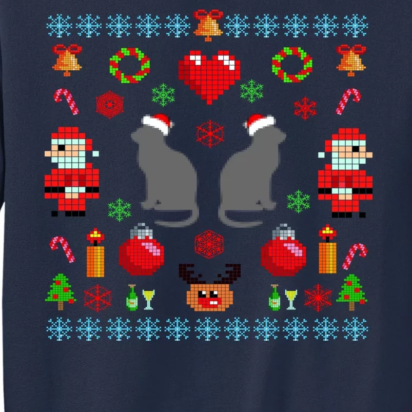 Ugly Cat Christmas Sweater 8 Bit Sweatshirt