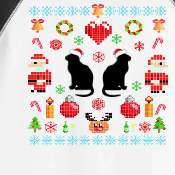 Ugly Cat Christmas Sweater 8 Bit Toddler Fine Jersey T-Shirt