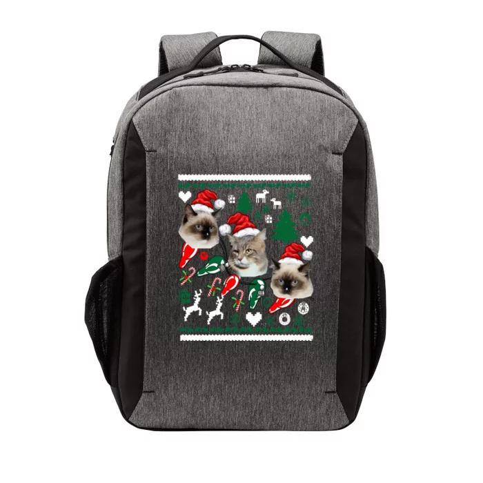 Ugly Cat Christmas Sweatshirt Sweater Vector Backpack